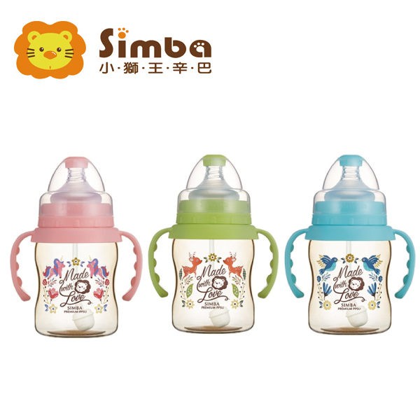 小獅王辛巴Simba 桃樂絲PPSU自動把手寬口小奶瓶200ml (三色可選)