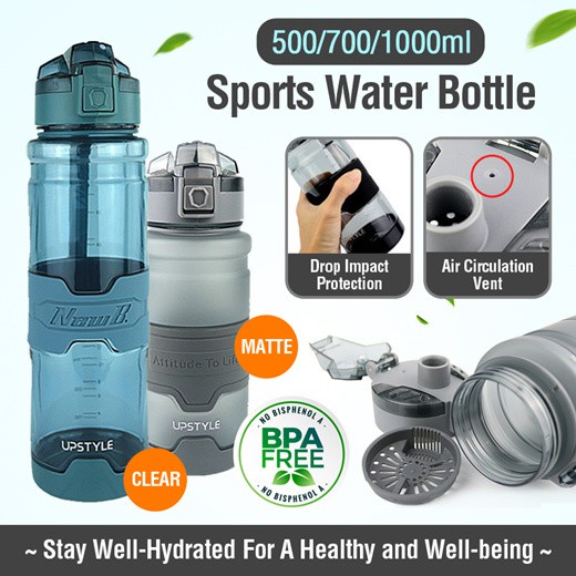 Sports Water Bottle Upstyle 500ml / 700ml / 1L BPA-Free Plas