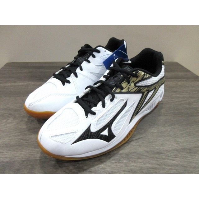 MIZUNO 美津濃 THUNDER BLADE 3 排球鞋 羽排鞋 膠底鞋 室內鞋 V1GA217009 白黑金