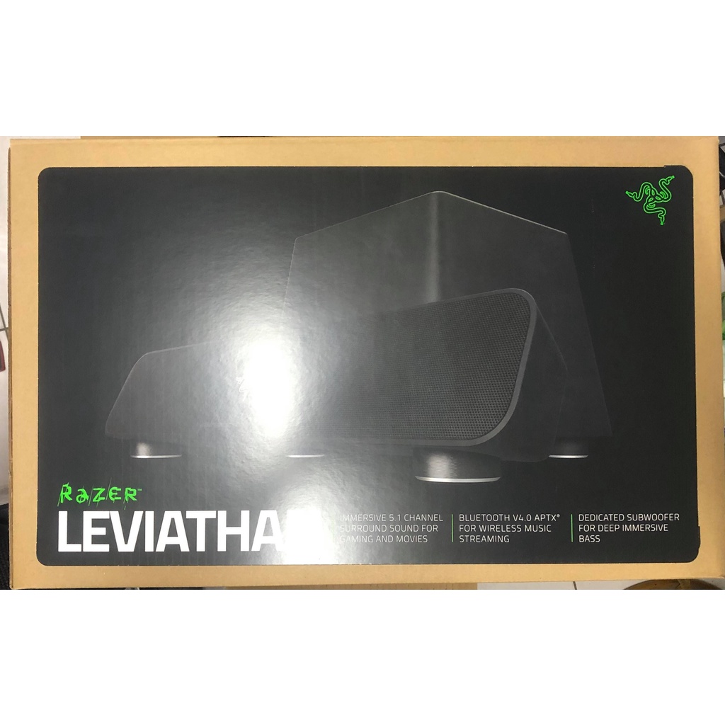 【現貨】雷蛇 Razer Leviathan 利維坦巨獸 喇叭 音響 兩件式 5.1聲道 環繞音效 aptX 無線 藍牙