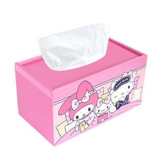 Sanrio 三麗鷗 木質面紙盒 衛生紙盒 紙巾盒【網狐家居】美樂蒂/凱蒂貓/大耳狗