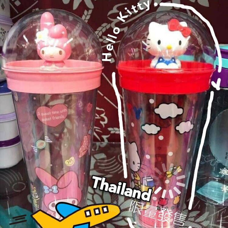 SŰℕ ᵐᵒᵒⁿ｜‼️現貨‼️ 泰國🇹🇭代購 美樂蒂 冷飲杯 Hello Kitty 環保杯 水冷杯 7-11 小七