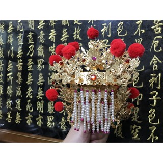 【靜福緣】精品合金製『 媽祖帽』神尊戴 天上聖母 佛冠帝冠神明帽神冠神帽 關聖帝君 其他尺寸可詢問