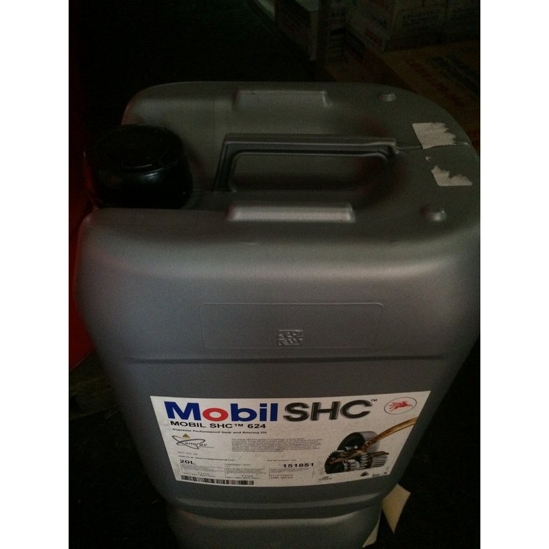 【MOBIL 美孚】SHC 624 OIL、VG-32、多用途合成潤滑油、20公升/桶裝【全合成齒輪油】歐洲進口