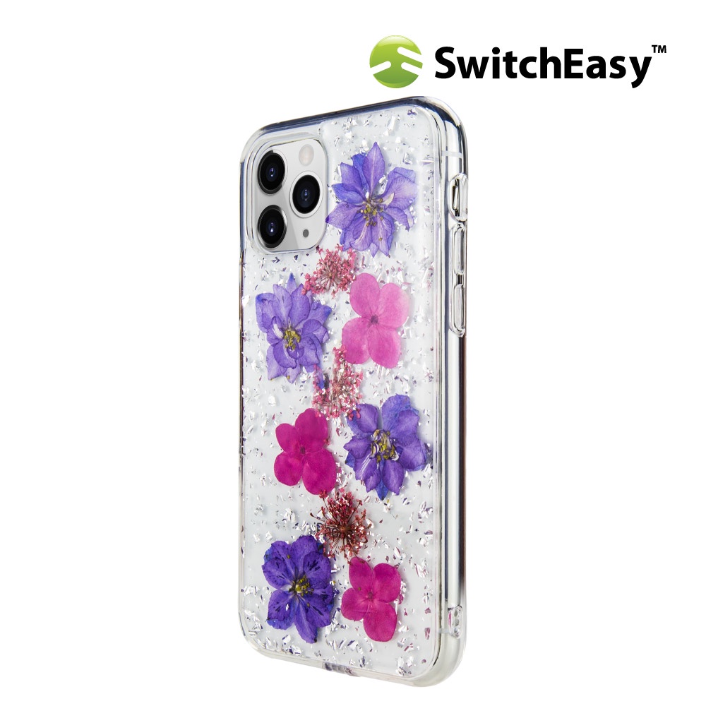 【SwitchEasy】iPhone 11/Pro/Max 真花金箔防摔手機殼 (Flash/紫色)｜手機保護殼 保護殼