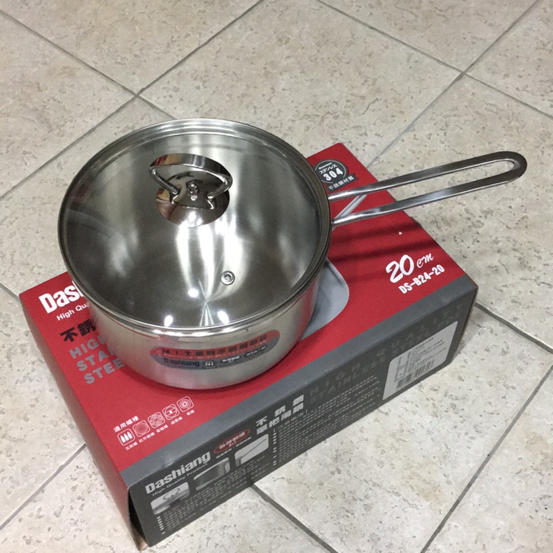 【Dashiang】MIT304不鏽鋼20cm單把湯鍋 DS-B24-20