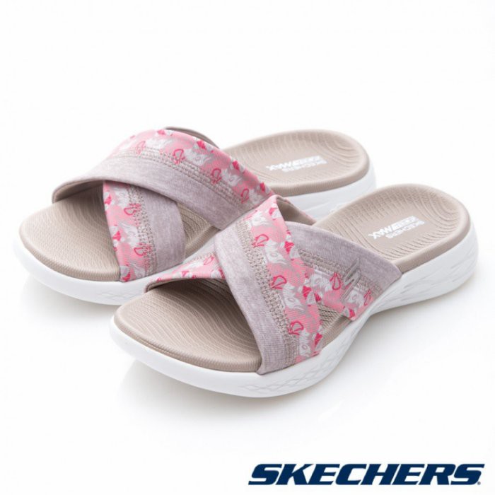 現貨SKECHERS ON-THE-GO 600 拖鞋 粉花色 15306TPE