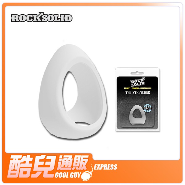 美國 ROCK SOLID 舒適圈 立體彈性矽膠屌環 STRETCHER TRANSLUCENT COCK RING