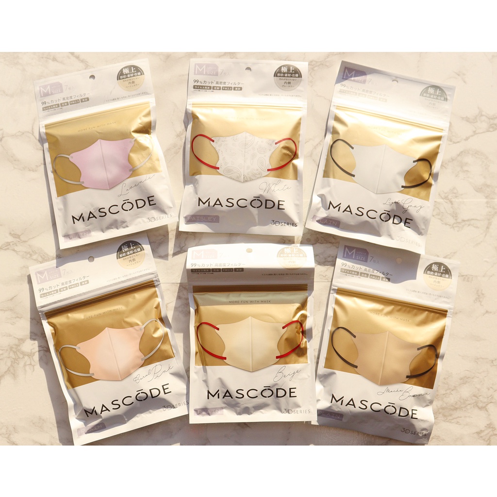 胖麵包 🍞 Mascode 日本撞色3D立體小顏口罩／日本口罩／奶茶口罩／小臉口罩／一般口罩