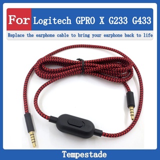 適用於 Logitech G PRO X G233 G433 線材 耳機線 音頻線 延長線 頭戴式耳機轉接線