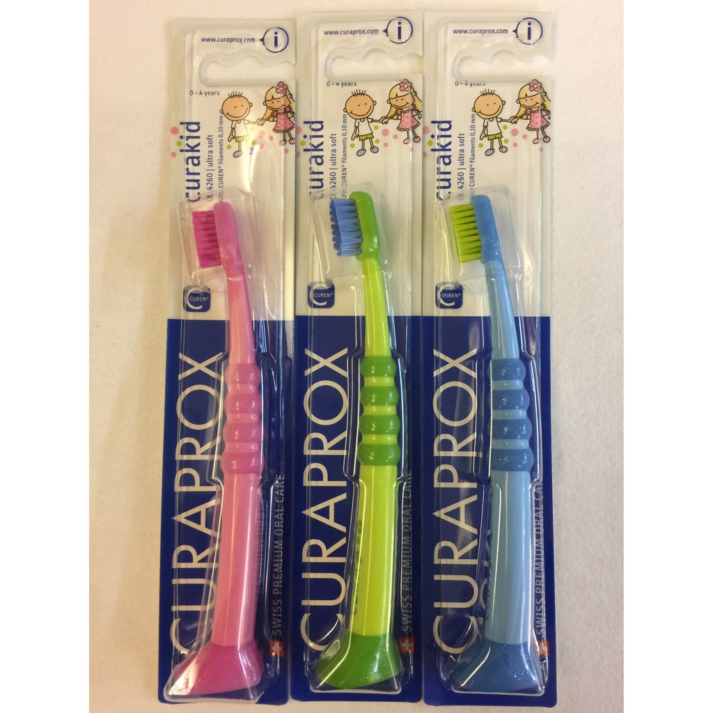 原裝真品輸入 瑞士CuRAPRoX CuRAKiD 4260 ultra SOFT 兒童牙刷 (不挑色)(非台灣公司貨)
