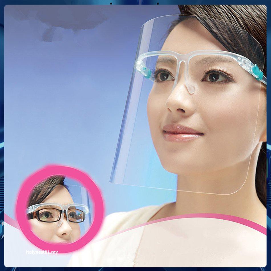 防護面罩防滴頭護目鏡防塵面罩 可戴眼鏡 隔離 防飛沫 護目面屏
