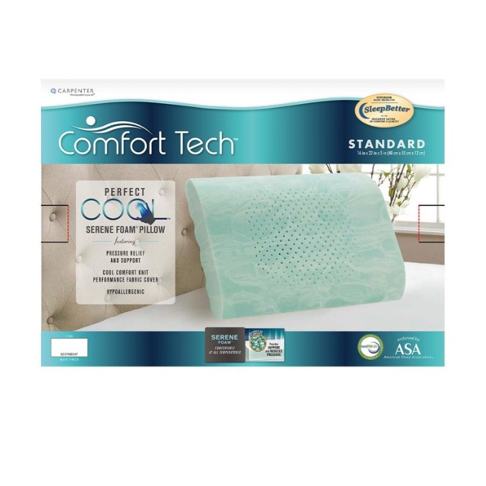 Comfort Tech 透氣曲線記憶枕 40 X 55 X 12公分 美國製 好市多買沒睡到