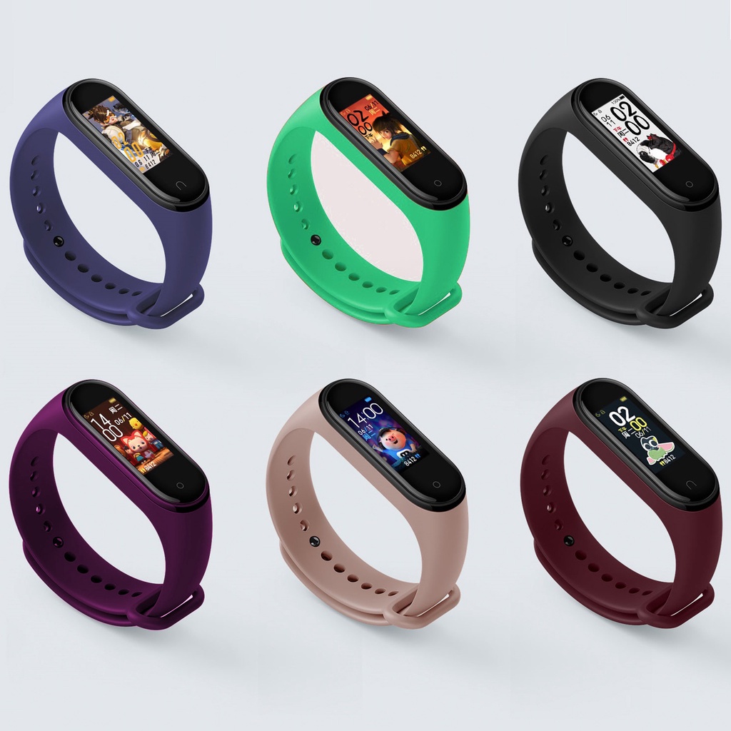 XIAOMI MI 適用於小米手環3 4矽膠雙色替換腕帶防丟錶帶