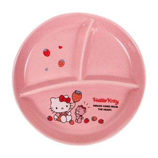 【Sanrio三麗鷗】Hello Kitty圓形分隔盤-草莓