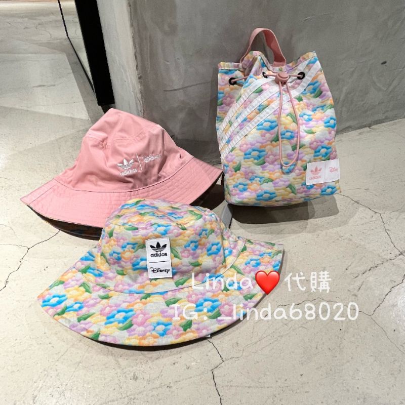 Linda❤️代購 Adidas Bambi  聯名 小鹿斑比 後背包 小水桶 粉色 HD9533 漁夫帽HD9534