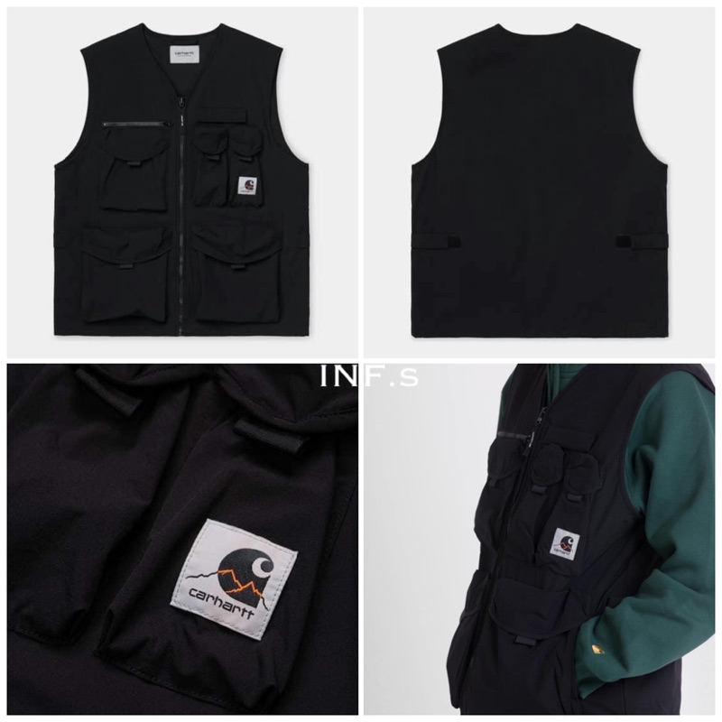 《INF.s / SALE》Carhartt WIP- Hayes Vest 多口袋 機能背心 （Black )