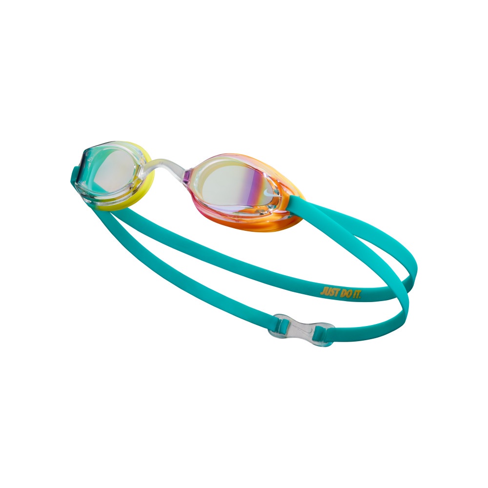 NIKE 兒童專業型泳鏡抗UV超廣角LegacyMirror彩虹NESSA180-959
