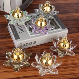 🌟現貨 超美高品質 水晶玻璃酥油燈座 蠟燭台 供佛燈 蓮花燈 純銅長明燈架 供燈佛