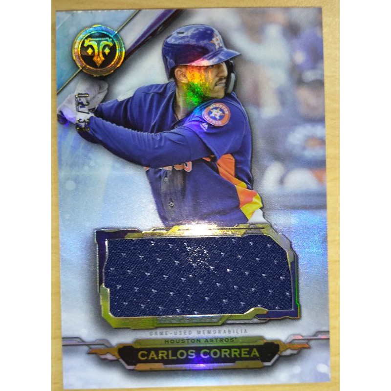 2019 TOPPS TRIPLE THREADS 太空人隊 Carlos Correa 球衣卡 限量02/36張