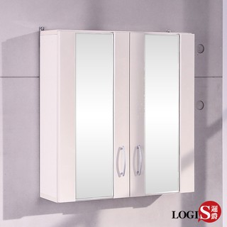 LOGIS 60CM 雙鏡面塑鋼浴櫃歐式吊櫃C1060-2G 壁櫃 防水 櫥櫃 廚房 飾品櫃 化妝櫃 浴室專用