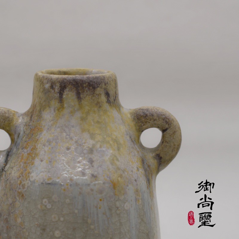 御尚璽 台灣陶藝家蘇鈴雅雙耳柴燒花器 蝦皮購物