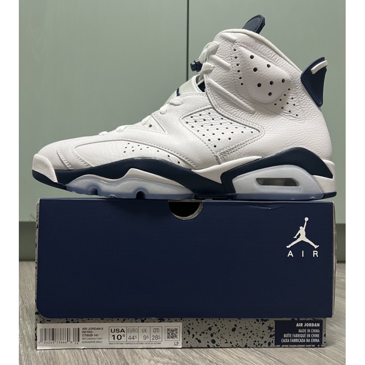 Air Jordan 6 Retro 'Midnight Navy' 2022 us10.5 28.5cm