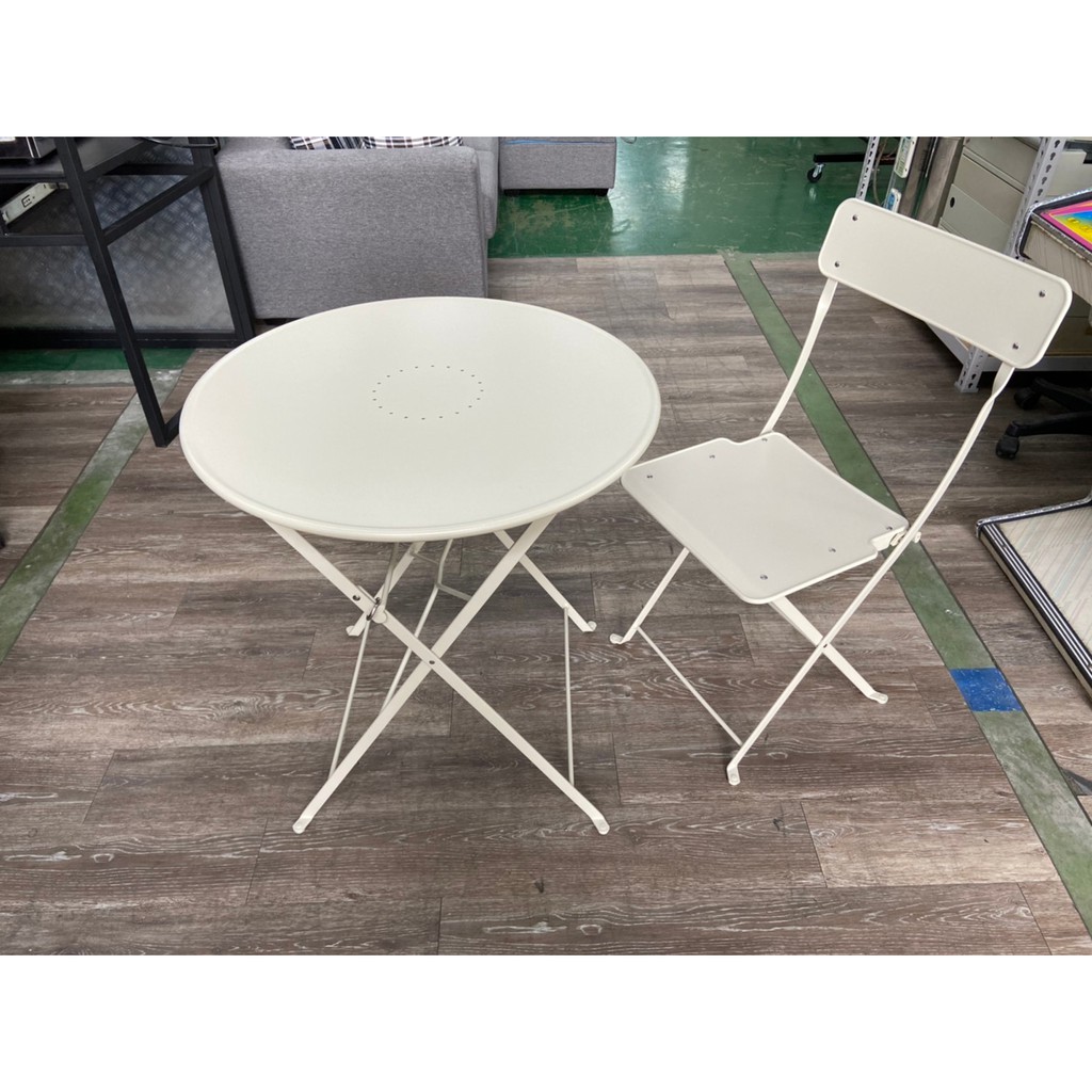 吉田二手傢俱❤IKEA鐵製折合桌椅組 戶外桌椅組 休閒桌椅組 餐桌椅組 咖啡桌椅組