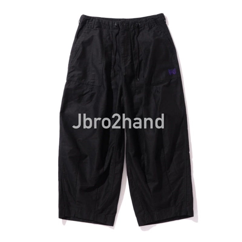 (Jbro2hand)熱門款 黑紫 Needles H.D pants 寬版 長褲 蝴蝶標 日本代購 日本連線