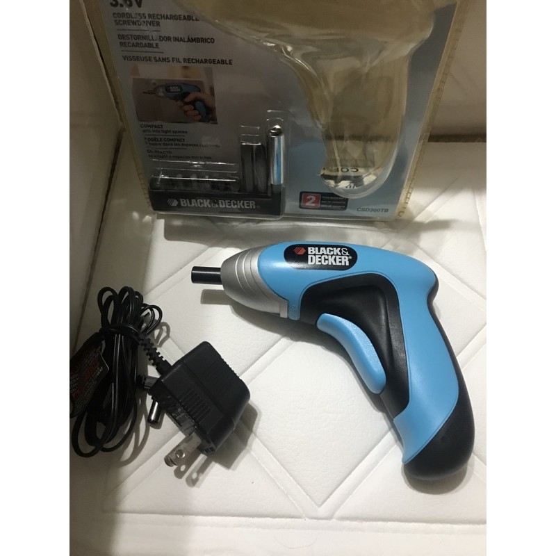 免運9成新百得特力屋購入black Decker 迷你電動螺絲起子充電式小型便攜式電動起子家用螺絲手電鑽 蝦皮購物