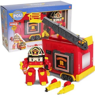 佳佳玩具 ----- 正版授權 ROBOCAR POLI 波力 LED變形羅伊手提基地 消防車 【0583073】