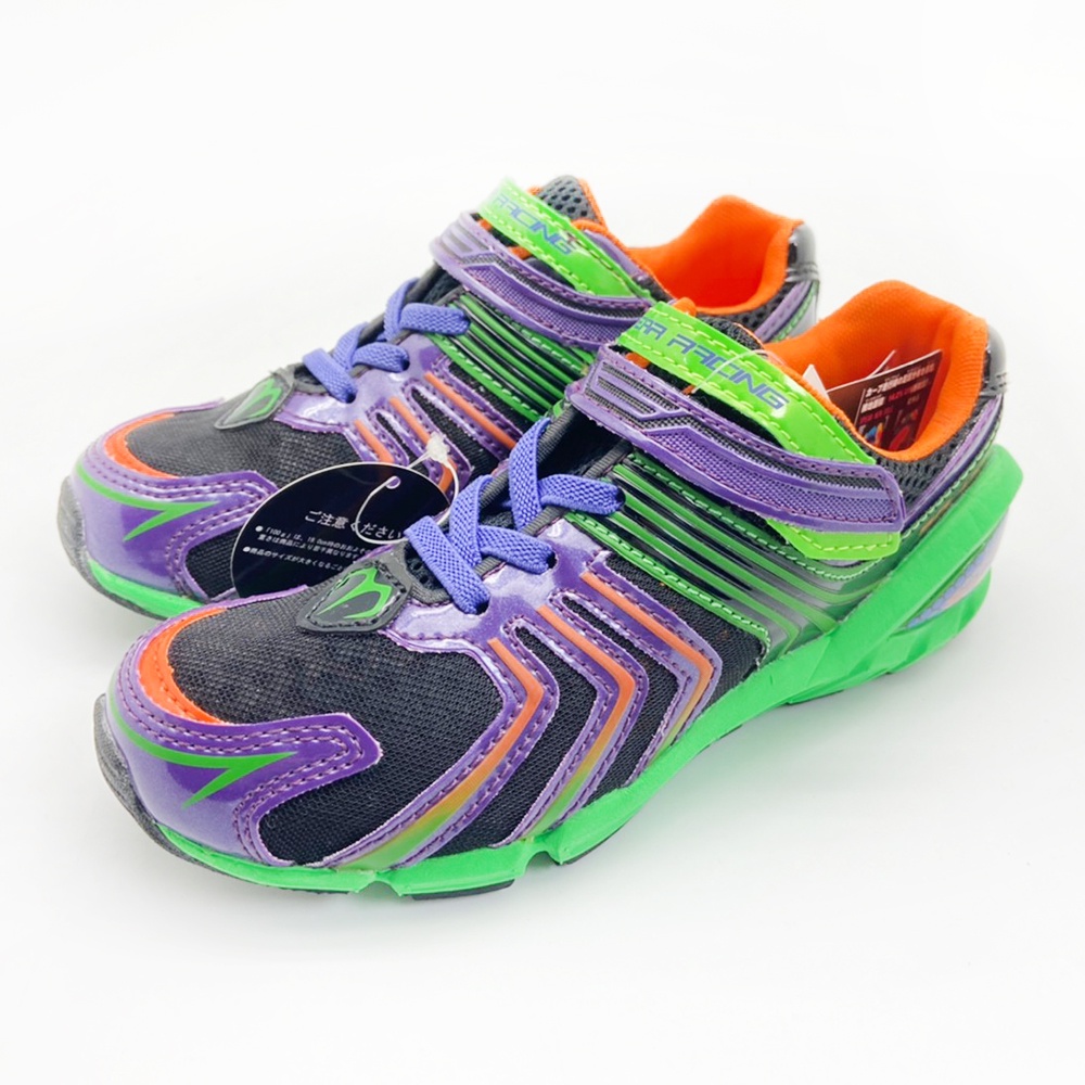 日本SPEAR休閒鞋運動鞋023-P4紫黑(中大童段)19cm-零碼出清