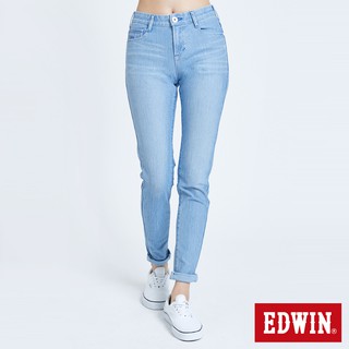 edwin 女款 迦績ej2超彈窄直筒牛仔褲(重漂藍)