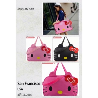 ❤️Hello kitty旅行袋大蝴蝶結防水包～出國旅行必備✈️