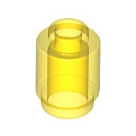 Lego 樂高 透明黃色 1x1 圓形磚 圓柱 Trans-Yellow Brick Round Stud 3062b