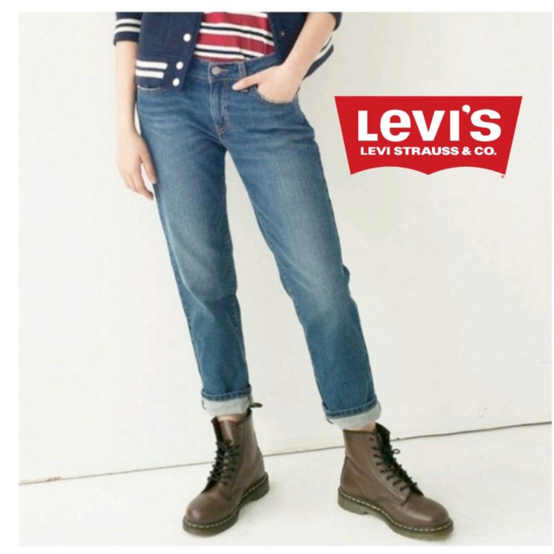 正版Levi's women boyfriend mid rise jeans #超彈力女子丹寧男友牛仔褲