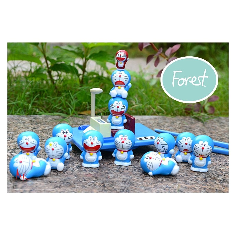 【Forest】現貨 哆啦A夢疊疊樂平衡玩具公仔_小叮噹 銅鑼燒 機器貓 親子遊戲 平衡 模型 聖誕禮物