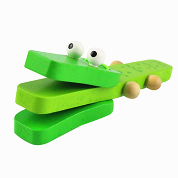 木製鱷魚造型響板 I 幼兒樂器 兒童音樂 樂器卡通動物 木製打擊玩具  動物造型 玩具 母嬰用品 玩具 響板 現貨