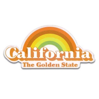 ST020 CALIFORNIA RAINBOW STICKERS 防水 貼紙 車貼 安全帽貼 (1入) 化學原宿