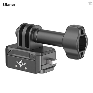 Ulanzi R079 鋁合金運動相機快拆支座 帶磁吸運動相機安裝接口 1/4英寸接口 承重2KG