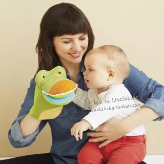 SKIP*HOP 0-3歲寶寶動物安全鏡手偶手套玩偶嘴巴能動嬰兒玩具
