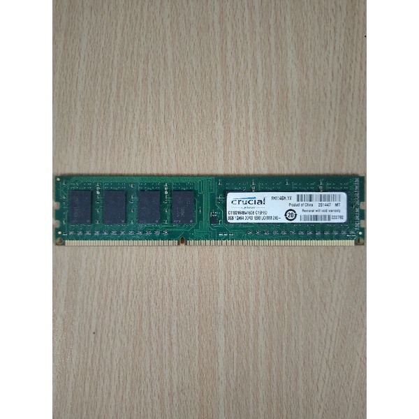 美光 DDR3-1600 8G 桌機用記憶體 良品