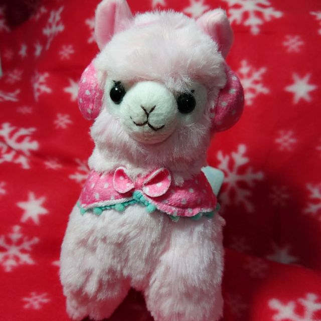 Amuse  冬日暖暖系列 Alpacasso 粉紅茸茸羊駝娃娃玩偶