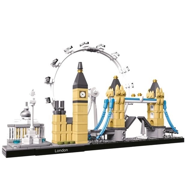 現貨 建築系列 倫敦天際線 益智拼裝拼插小顆粒積木男孩玩具兼容樂高21034