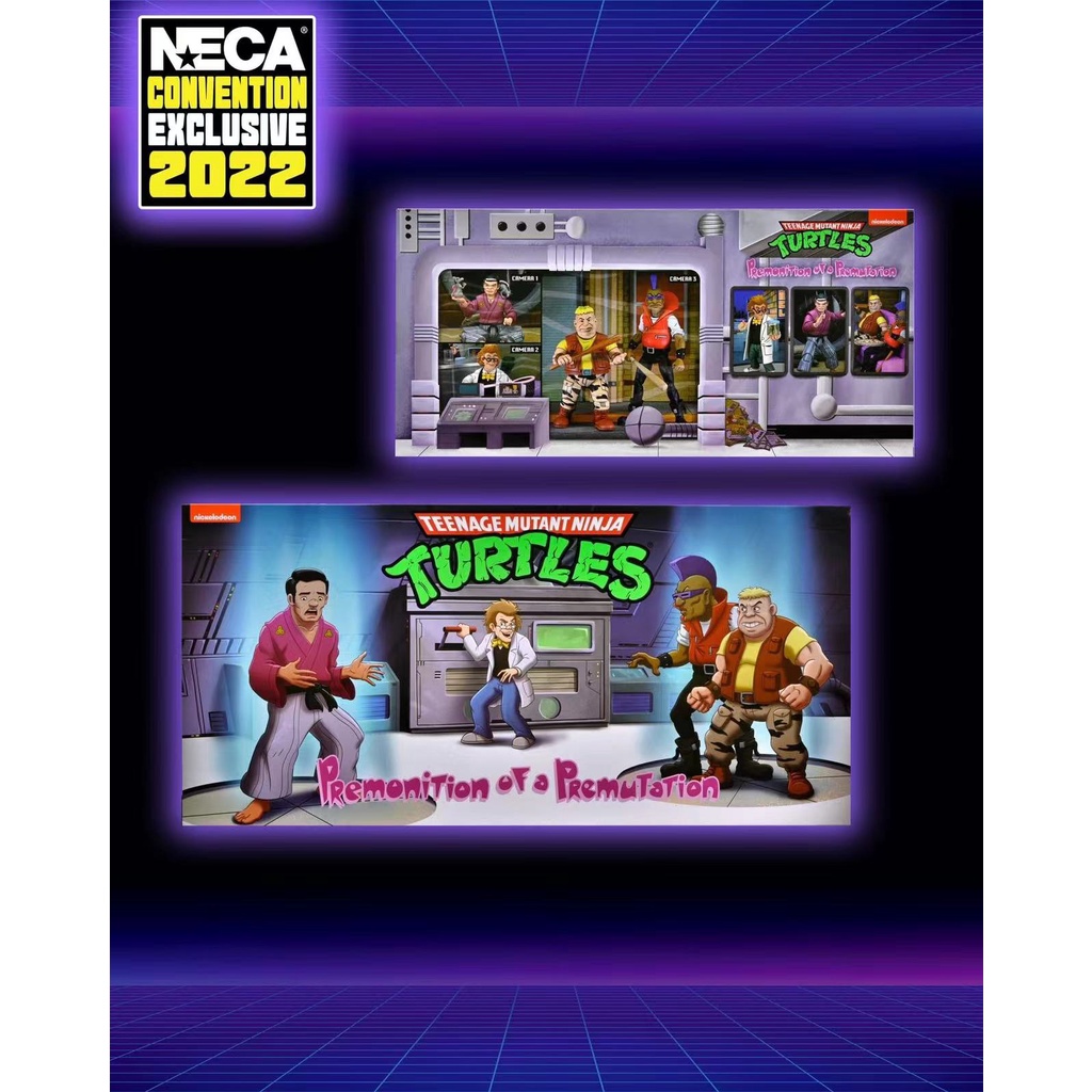 杯麵!🚀現貨! NECA SDCC 限定 TMNT動畫版 忍者龜 突變前的預感 可動人偶 4人盒裝
