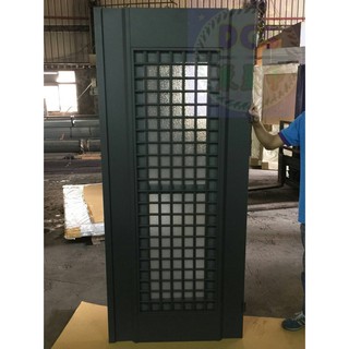[東星市】MIT臺製 中鋼 鋼製三合一通風門-單玄關門 防盜門/附白鐵紗網/5MM銀霞玻璃/水平鎖/暗鎖/白鐵門檻