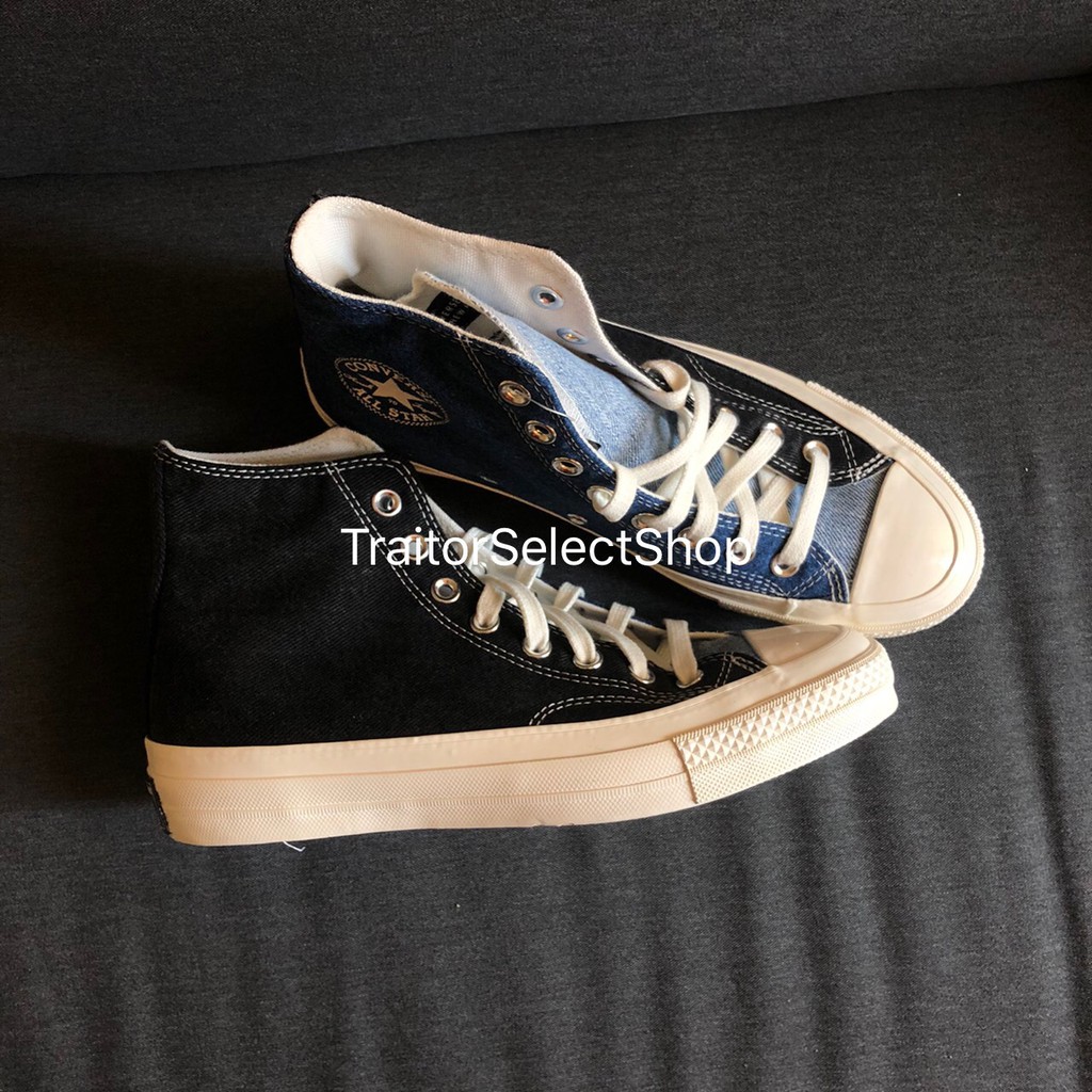 現貨 CONVERSE CHUCK 70 DENIM 單寧 166286c 高筒 拼接 1970 牛仔 環保 黑