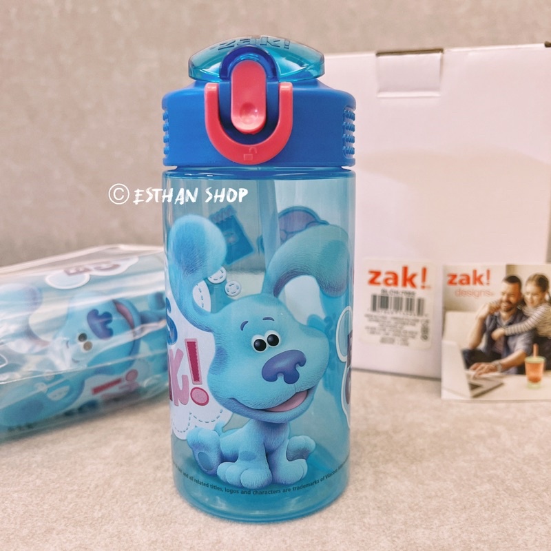 全新現貨 美國正版 Zak 藍色小腳印 藍藍 兒童吸管水壺 防漏設計 Blue’s Clues 安全無毒