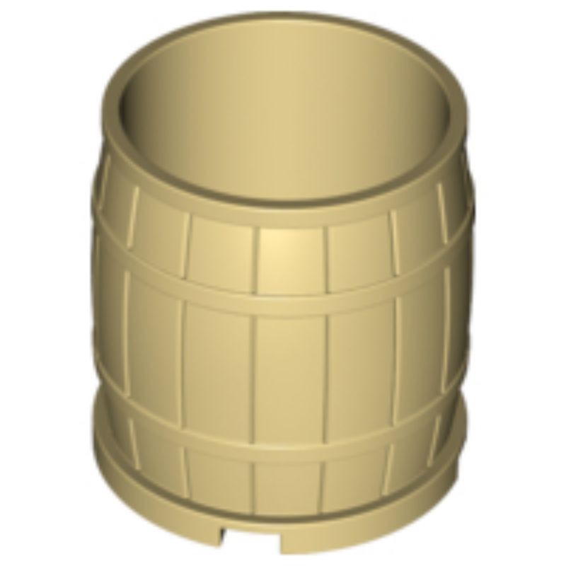 樂高 30139 僅出現在 4195 米色 沙色 大 木桶 水桶 酒桶 桶子 桶 配件 絕版