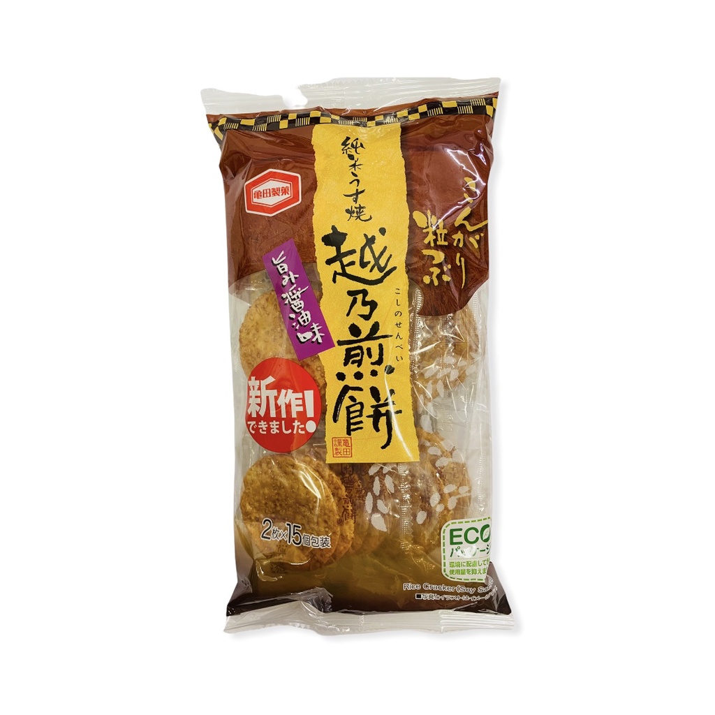 龜田製菓 純米薄燒醬油煎餅 30片入
